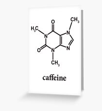 Caffeine Molecule Greeting Card
