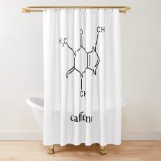 Caffeine Molecule Shower Curtain