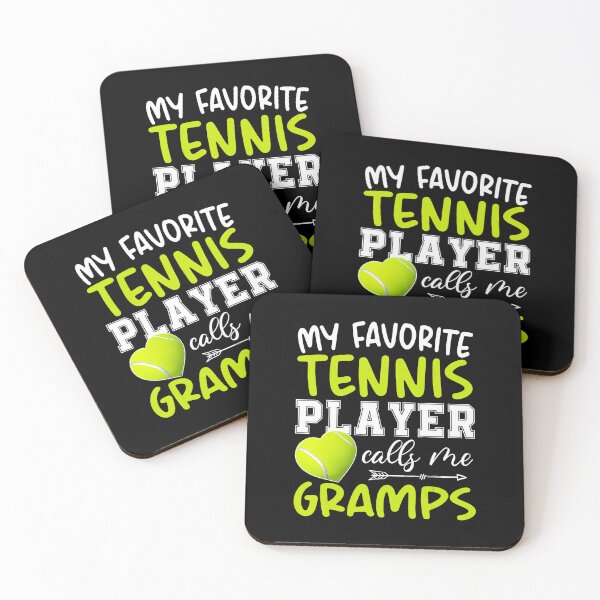 Item preview, My Favorite Tennis Player Calls Me Gramps Tennis Grandpa Quote Typography designed and sold by WayTBeenkenArt.