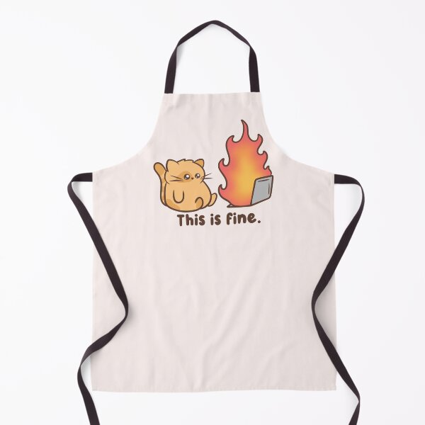 Item preview, This is fine cat computer on fire designed and sold by kaybowzie.