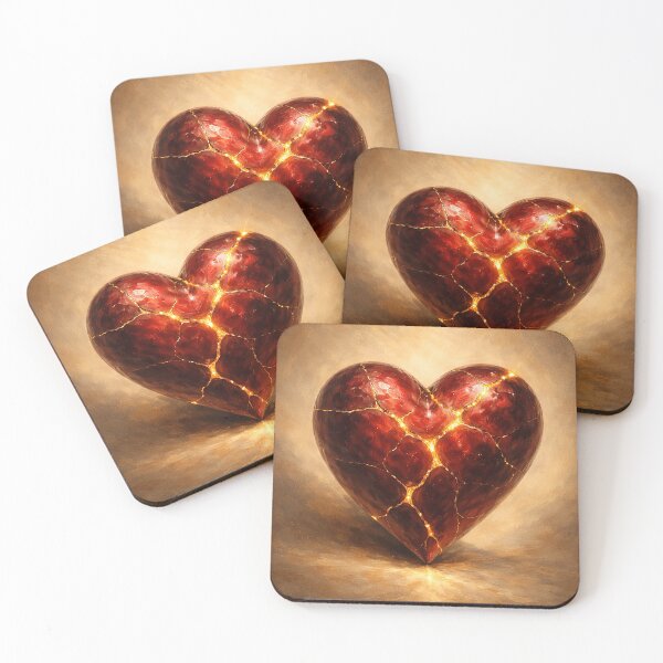 Item preview, The Broken Heart That Still Glows – Kintsugi Love Art designed and sold by MirAgency.