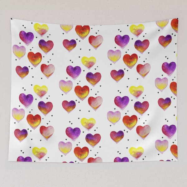 Item preview, Original watercolor postcard "LOVE YOU" designed and sold by VitSArt.