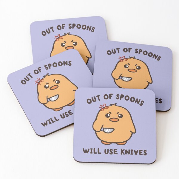 Item preview, out of spoons will use knives angry duck  designed and sold by kaybowzie.