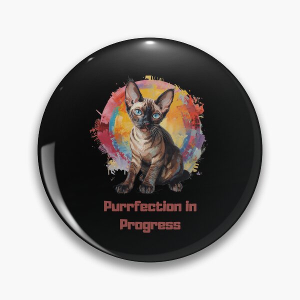 Item preview, Funny Devon Rex Cat T-Shirt – Purrfection in Progress – Cute Hairless Cat Tee designed and sold by Lamagift.