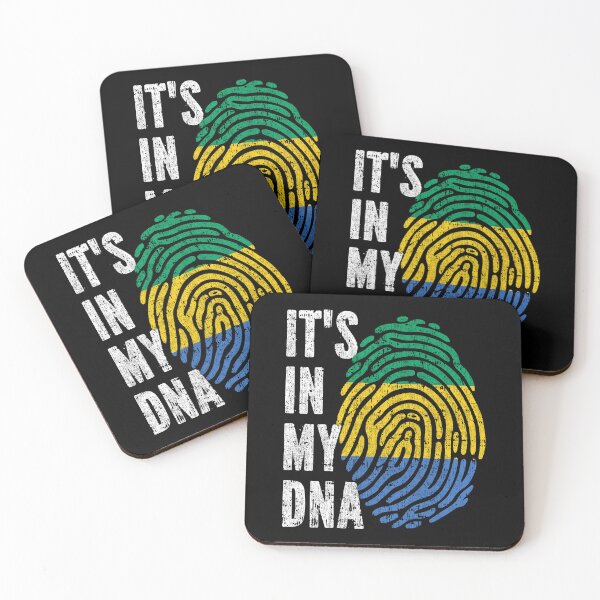 Item preview, IT'S IN MY DNA Gabon Flag Roots designed and sold by CosmoKitsch.
