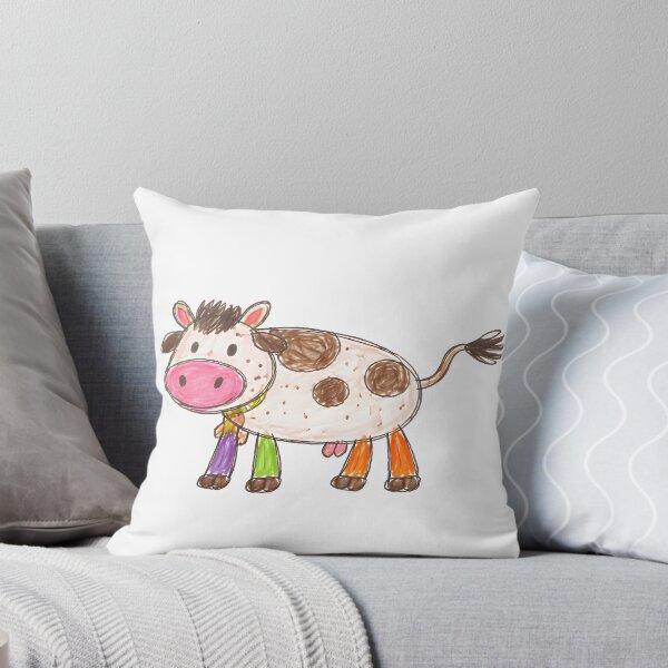 Item preview, Toddler Style Brown Cow Drawing, Crayon Style Art designed and sold by LEFTERIS-DESIGN.