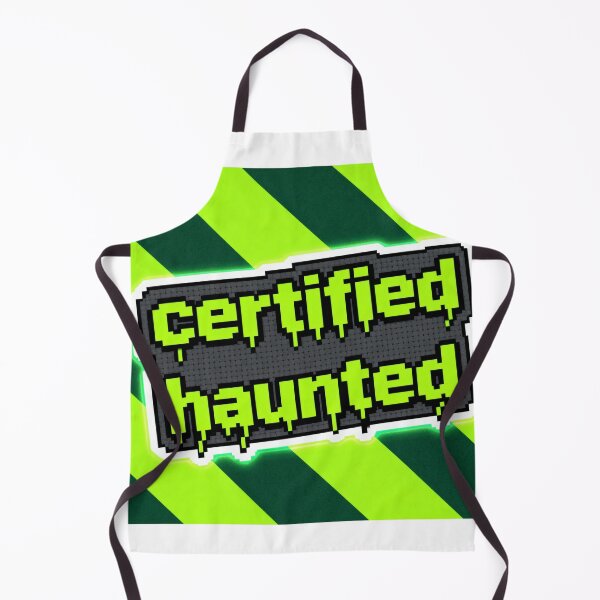 Item preview, Certified Haunted Pixel Text - Retro Gaming Meme designed and sold by PictorialWhimsy.