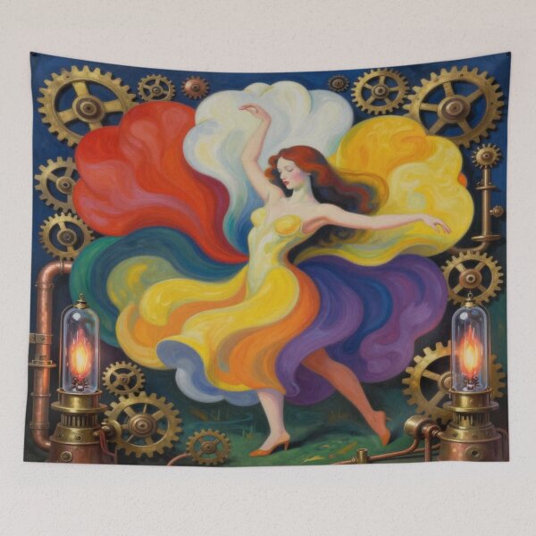 Item preview, A wild dance of colors – Georgia O’Keeffe inspired Abstract Dance Art designed and sold by FotoworldEdel.