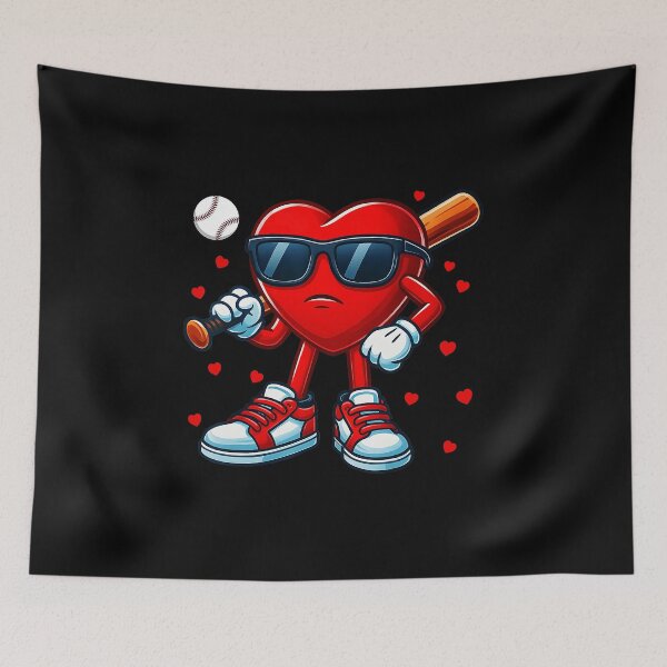 Item preview, Heart Baseball Character Valentine Funny Sports Love designed and sold by miaa-artistshop.
