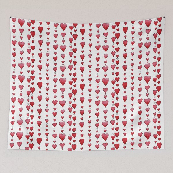Item preview, Original watercolor postcard with hearts  designed and sold by VitSArt.