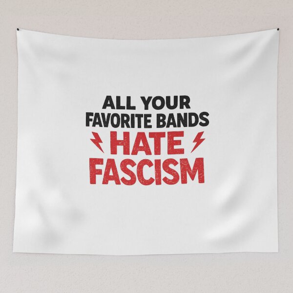Item preview, All Your Favorite Bands Hate Fascism Punk Rock Music  designed and sold by The Junto Shop.