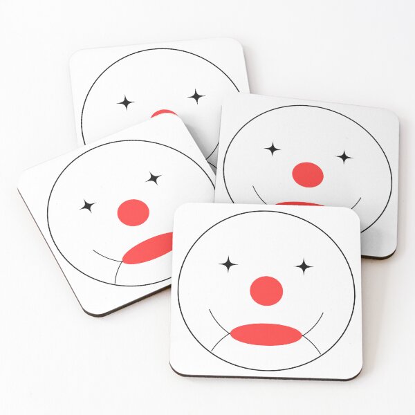 Item preview, Minimalist Star-Eyed Clown Face.  Modern Simple Clown Logo Design designed and sold by kamelouari.