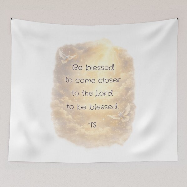 Item preview, Be Blessed to Come Closer to the Lord, Christian Inspirational Wall Art with Doves and Heavenly Light, Faith Quote designed and sold by TerScott.