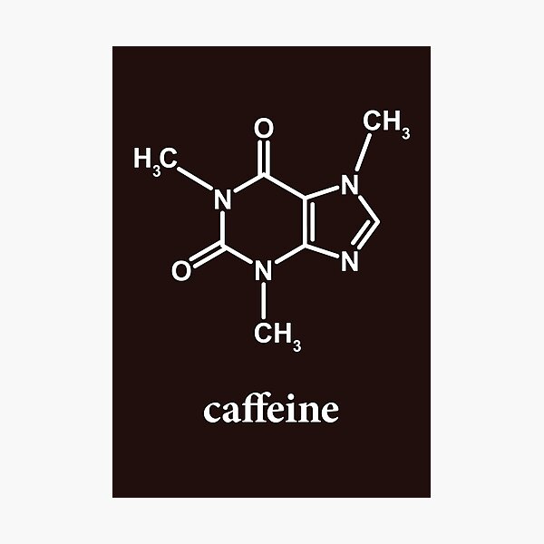 Caffeine Molecule Photographic Print
