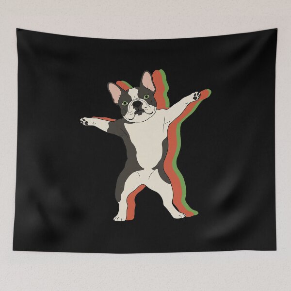 Item preview, Dabbing Dog Funny Cartoon Retro Outline Illustration designed and sold by JEFDodsonArt.