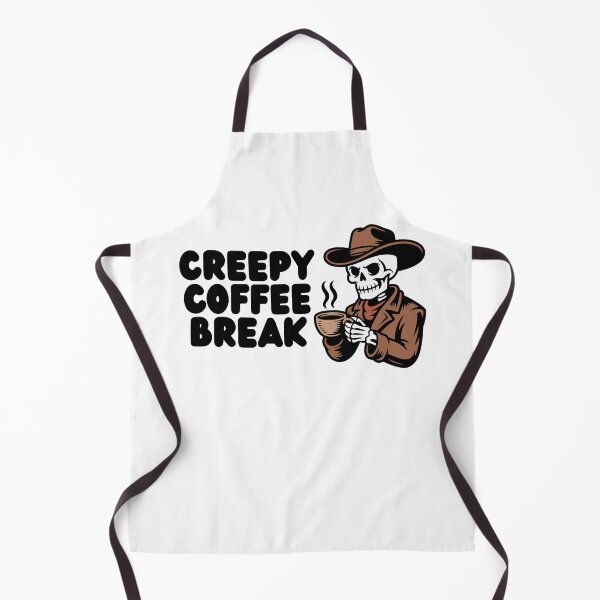 Item preview, Cowboy Skeleton Drinking Coffee – Western Spooky Illustration designed and sold by Panda Creative Studio.