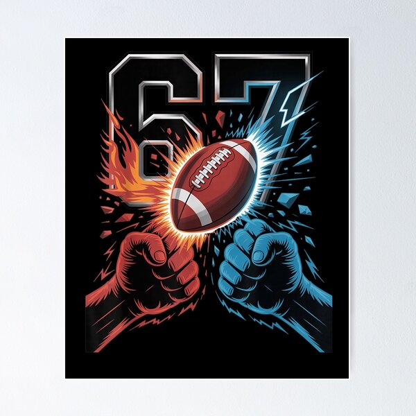 Item preview, American Football 67 Six Seven Alpha Power Meme for Boys Men designed and sold by Juansustait.