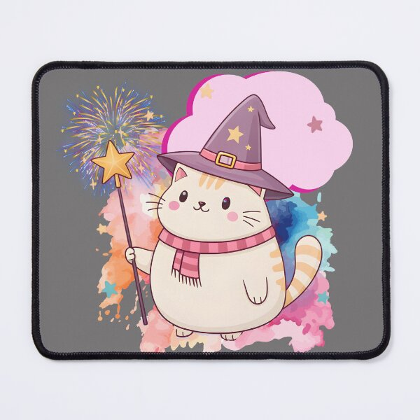 Item preview, Cute Wizard Cat – Kawaii Fantasy Illustration designed and sold by ChenEngEng.