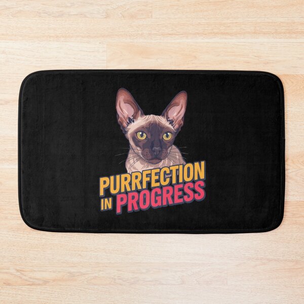 Item preview, Copy of Funny Devon Rex Cat T-Shirt – Purrfection in Progress – Cute Hairless Cat Tee designed and sold by Lamagift.
