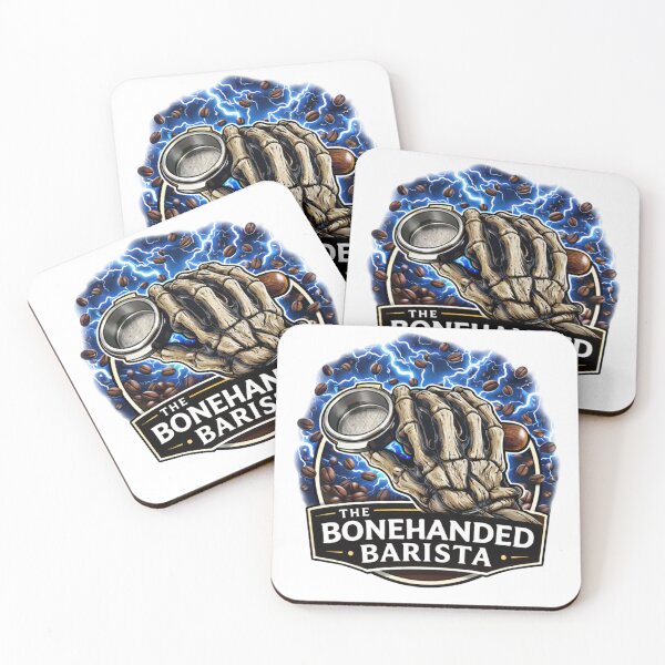 Item preview, Bonehanded Barista Skeleton Espresso Logo designed and sold by Bonehanded.