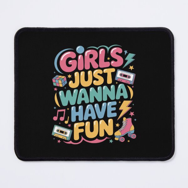 Item preview, Groovy Girls Just Wanna Have Fun 1980s Girls Men designed and sold by DigitaldeligArt.
