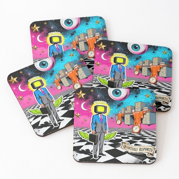 Item preview, TV Head Businessman Surreal - Absurdist Office Art designed and sold by PictorialWhimsy.