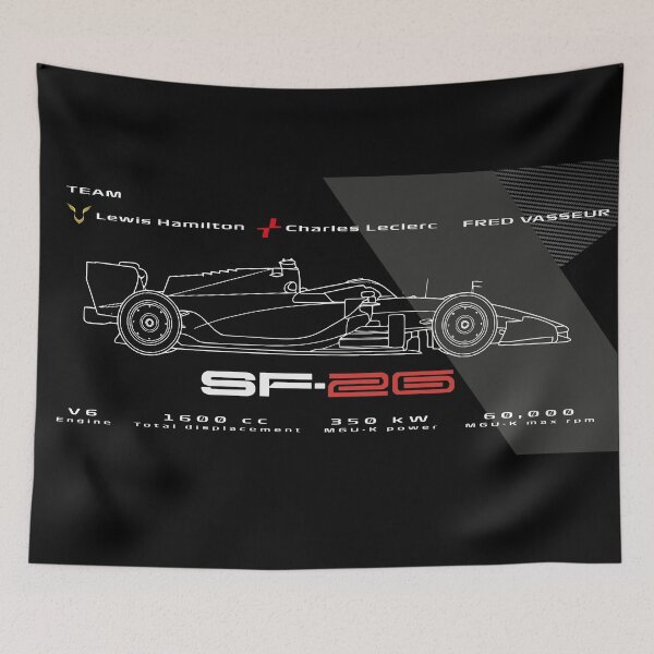 Item preview, F1 Red Car SF 26 White designed and sold by Pink Polar F1.