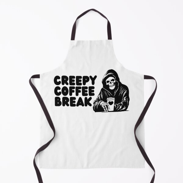 Item preview, Creepy Coffee Break – Spooky Skeleton Coffee Illustration designed and sold by Panda Creative Studio.