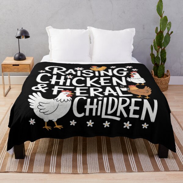 Item preview, Raising Chickens and Feral Children Funny Farm Quote designed and sold by lilensgavadur.