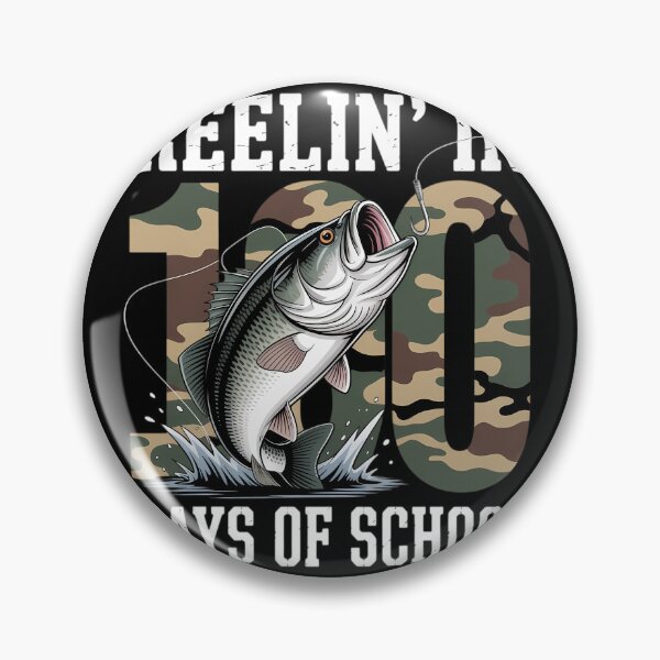 Item preview, Reelin_ in 100 Days of School Bass Camo Fishing Lover designed and sold by lilensgavadur.
