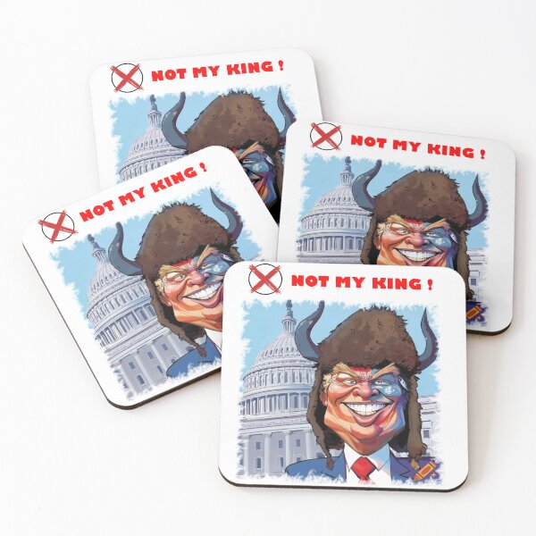 Item preview, NOT MY KING - Capitol Riot Shaman Trump Political Satire Art designed and sold by K-O-Bold.