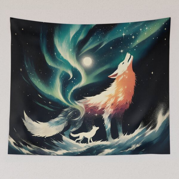 Item preview, Northern Lights Fox, Ai Generated Art  designed and sold by ACC .