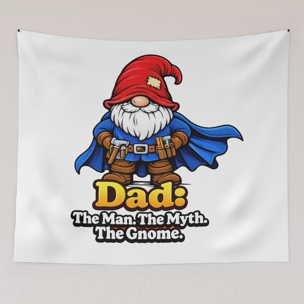 Item preview, Dad the Man the Myth the Gnome – Hero Gnome Father Illustration designed and sold by Moriarty's Digital Visions.