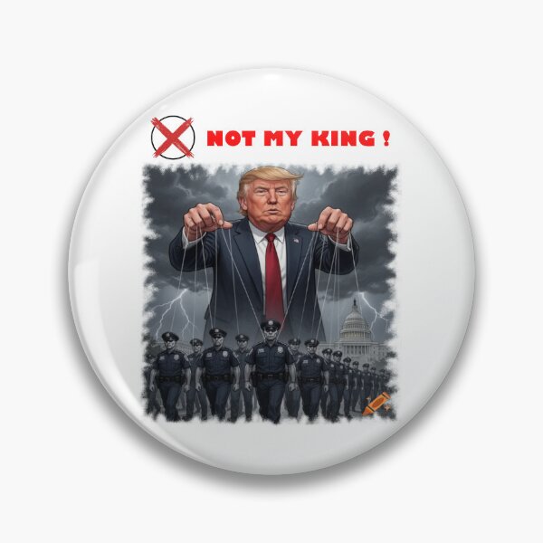 Item preview, TITEL: NOT MY KING - Puppeteer Control - Political Satire Art designed and sold by K-O-Bold.