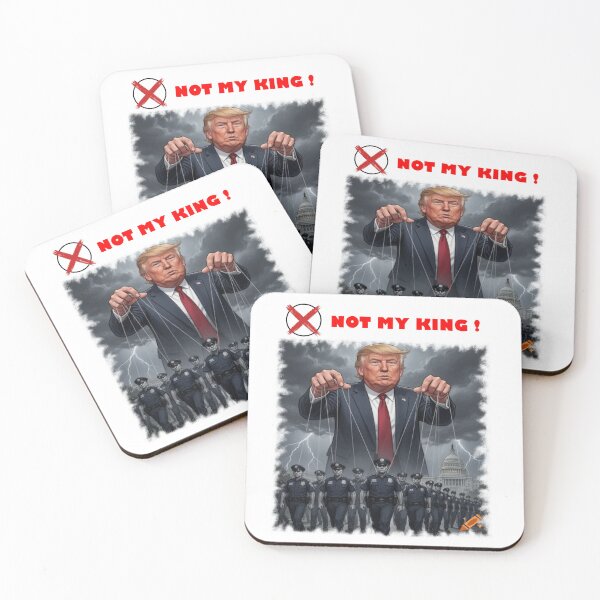 Item preview, TITEL: NOT MY KING - Puppeteer Control - Political Satire Art designed and sold by K-O-Bold.