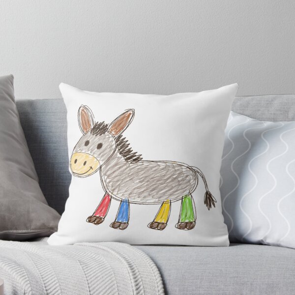Item preview, Toddler Style Donkey Drawing, Crayon Style Art designed and sold by LEFTERIS-DESIGN.