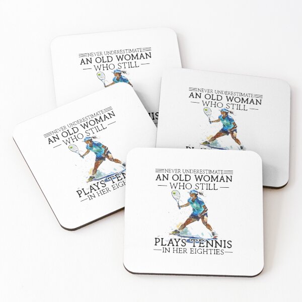 Item preview, Never Underestimate An Old Woman Who Still Plays Tennis Eighties designed and sold by WayTBeenkenArt.