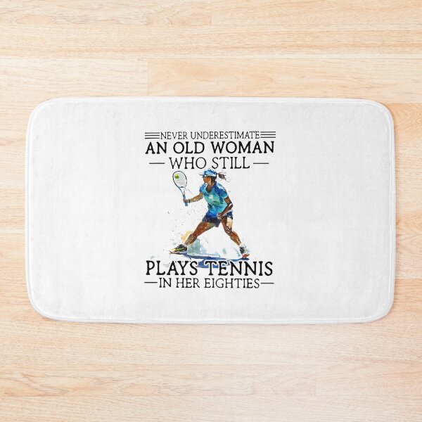 Item preview, Never Underestimate An Old Woman Who Still Plays Tennis Eighties designed and sold by WayTBeenkenArt.