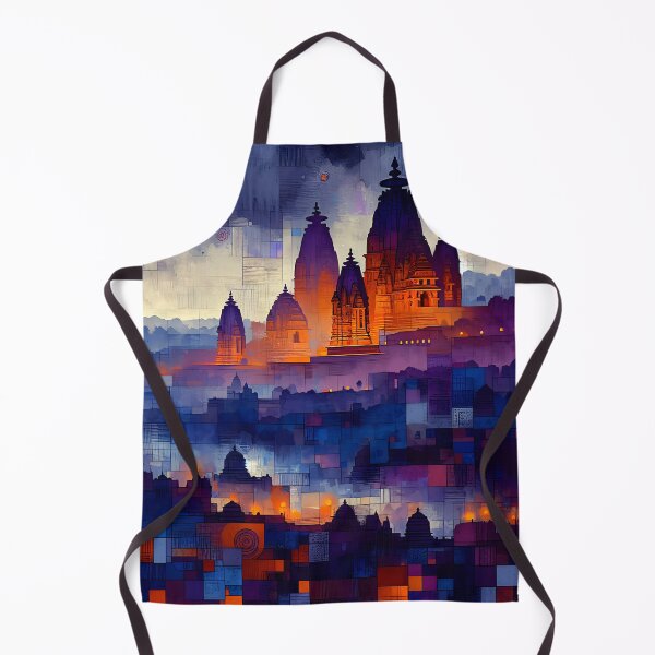 Item preview, Nocturne of the Khajuraho Temples | Mystical Temple Art for Spiritual Home Décor designed and sold by Stoneflower-Art.