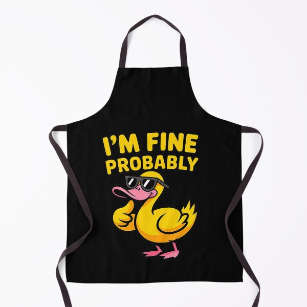 Item preview, Im Fine Probably Funny Sarcastic Duck Cartoon Design designed and sold by Amanda's Factory.