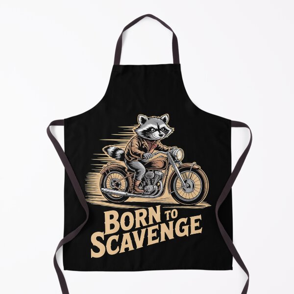 Item preview, raccoon biker - etching style - scratchboard art - crosshatch drawing - retro biker - classic motorcycle - ride dirty - wild and filthy - born to scavenge - trash talk tour - eat ride repeat designed and sold by JansenGS.