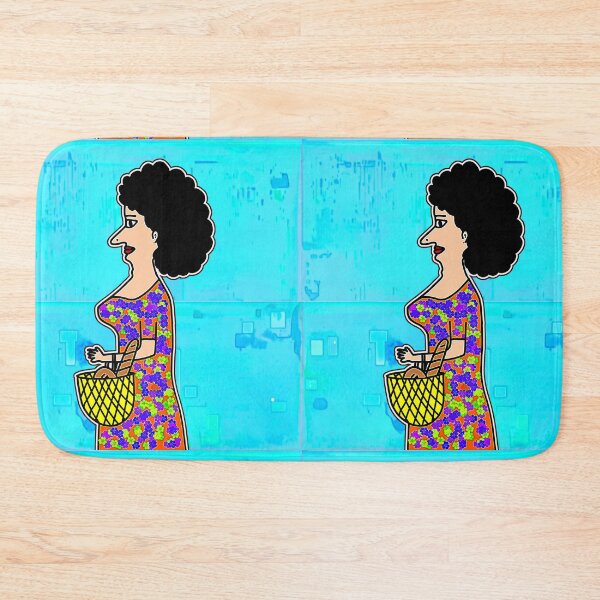 Item preview, "Stylized Woman with Floral Dress and Bread Basket" designed and sold by nighttime1990.