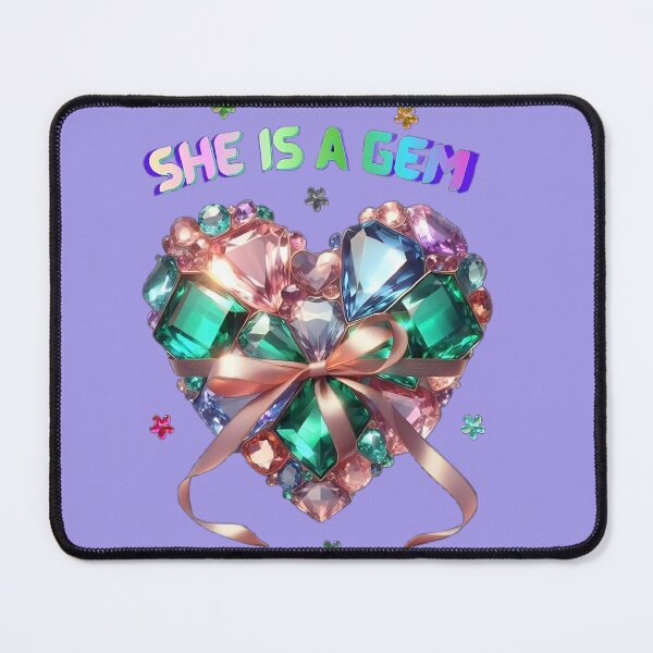 Item preview, She Is A Gem: Radiant Gemstone Heart Women's Day Art designed and sold by HopeAndHustle.