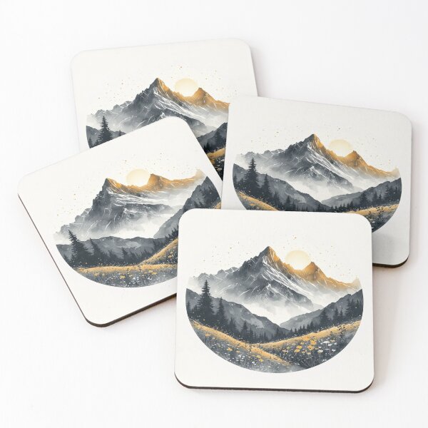 Item preview, Alpine Dawn: The Ink-Washed Peak designed and sold by David R Sawin The Architects Of Eden.