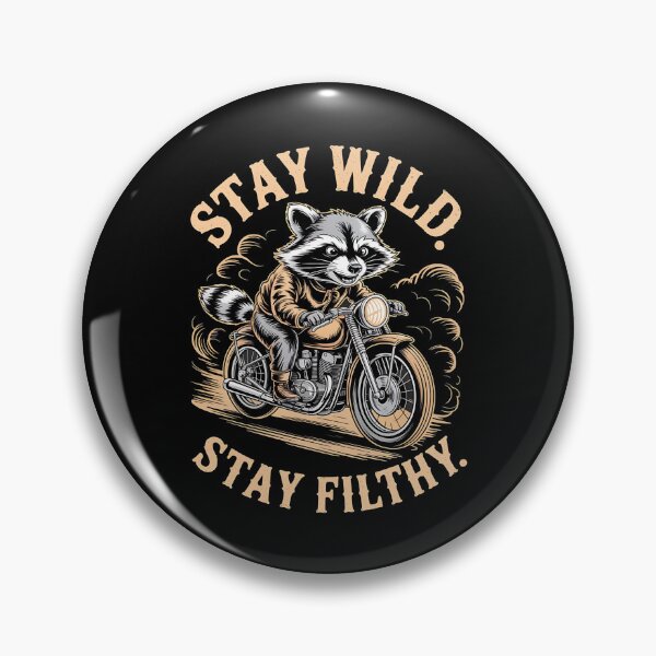 Item preview, raccoon biker - etching style - scratchboard art - crosshatch drawing - retro biker - classic motorcycle - ride dirty - wild and filthy - born to scavenge - trash talk tour - eat ride repeat designed and sold by JansenGS.
