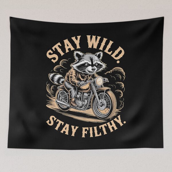 Item preview, raccoon biker - etching style - scratchboard art - crosshatch drawing - retro biker - classic motorcycle - ride dirty - wild and filthy - born to scavenge - trash talk tour - eat ride repeat designed and sold by JansenGS.