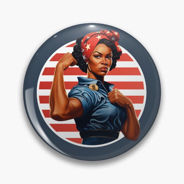 Item preview, Strong African American Rosie the Riveter Empowered Woman Illustration designed and sold by flashworks.