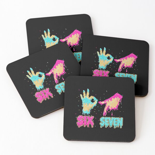 Item preview, Six Seven Funny Drip Meme Color Splash Typography designed and sold by miaa-artistshop.