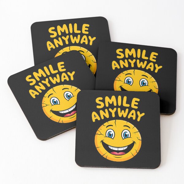 Item preview, Smile Anyway Funny Sarcastic Positivity Cartoon Design designed and sold by Amanda's Factory.