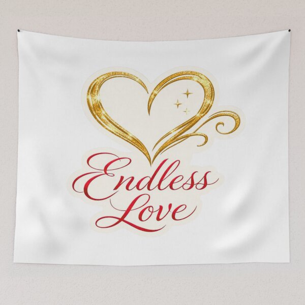 Item preview, Endless Love Gold Heart Script designed and sold by lorand-designs.